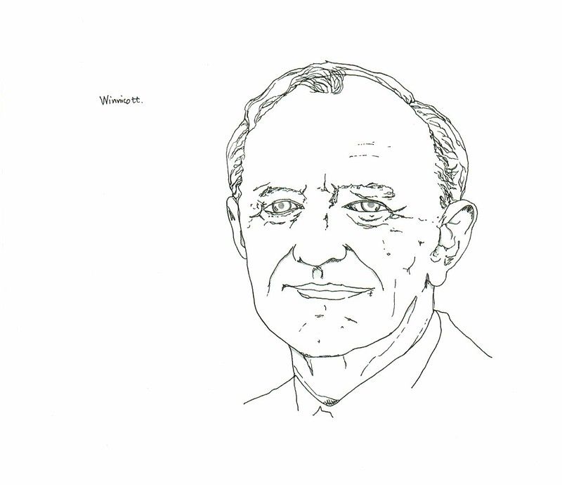 Графическая иллюстрация - портрет Дональда Винникотта, автора книги «Разговор с родителями»